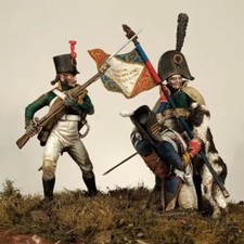 1/24 Resin Model Kit Capture banner of 40th French regiment Austerlitz Unpainted