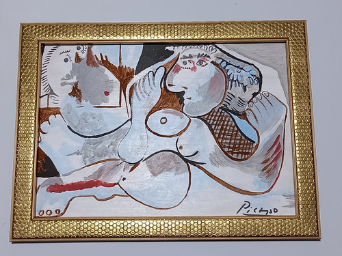 Pablo picasso framed - oil, on