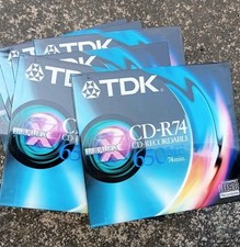 TDK CD-R74 8 X new, sealed cd recordable 74 min cds
