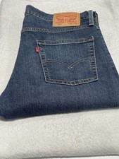 Levi's 513 Jeans Straight Classic Dark Wash Blue Denim Mens W34 L34