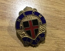 NORTH EASTERN CYCLING MEET BADGE 1908 N E C M.     Makers COLLINS