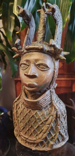 Rare antique benin bronze - rare, bust