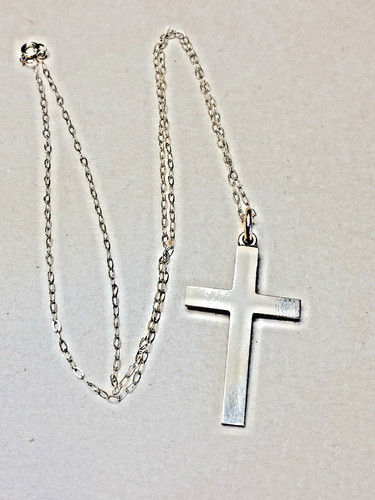Gold religious cross solid - ,