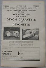 1963 Volkswagen Devon Camper Original advert No.1