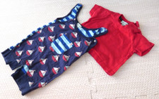Baby Boy Girl Romper T Shirt Outfit  Boat Printed Nautical 0-3 3-6 Lilly Sid