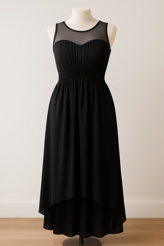 Chiffon pleated evening - chiffon,