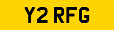 OLD QUALITY 1 DIGIT PRIVATE DVLA REG NUMBER PLATE ALL FEES PAID Y2 RFG / RF RG
