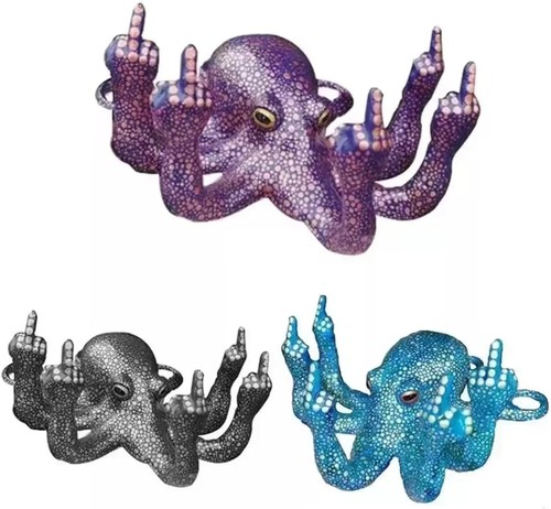 Middle finger octopus statue - middle,