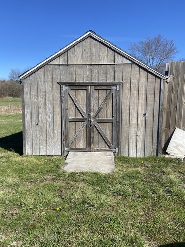 Wooden storage shed - storage,