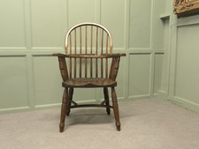 Elm Country Carver Chair with Crinoline Stretcher