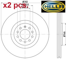 Pcs front brake - pcs, disc