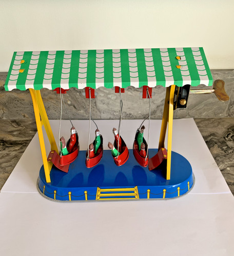 Zc95 vintage tinplate boat - zc95:,