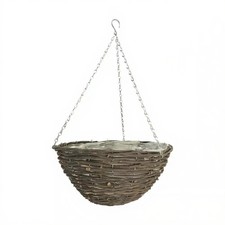 Hanging Basket Rattan 16" /