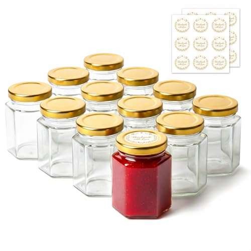Comsaf jam jars with gold - comsaf, lids