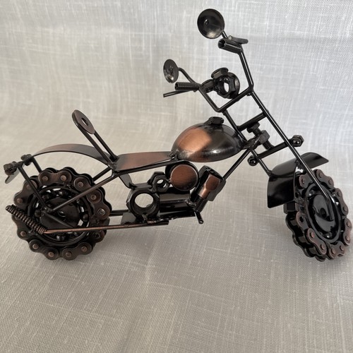 Handmade metal motorbike model - handmade,