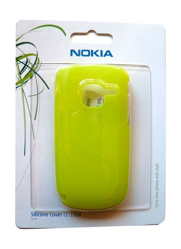 Nokia green silicone case - nokia, c3