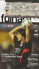 2003/04 Fulham v Cheltenham Town FA Cup 3rd Round Programme & Ticket
