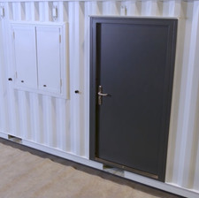 Shipping Container Door | Primer Finish | Personnel | Conversion | Anti Vandal