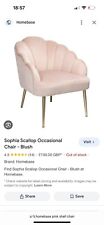 Homebase Shell Chair Velvet Pink