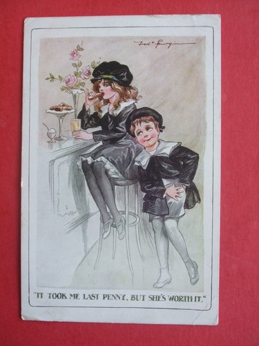 Fred spurgin comic girl eating - spurgin,