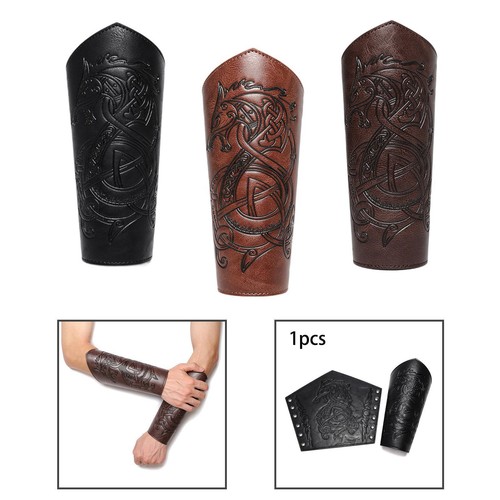 Leather wristband knight - leather,
