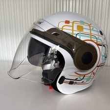 Caberg Uptown MOTORCYCLE HELMET Jet Open Face DVS Retro Scooter Lady WHITE