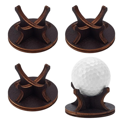 Wooden golf ball display - wooden,