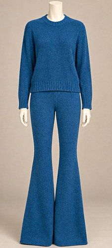 Delcore blue bouclé knit - blue,