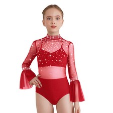 UK Girls Sheer Mesh Leotard