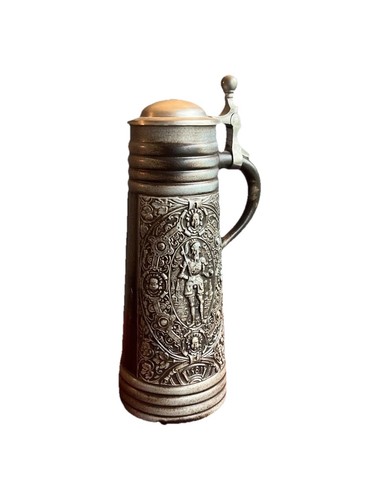 German lidded beer stein - german,
