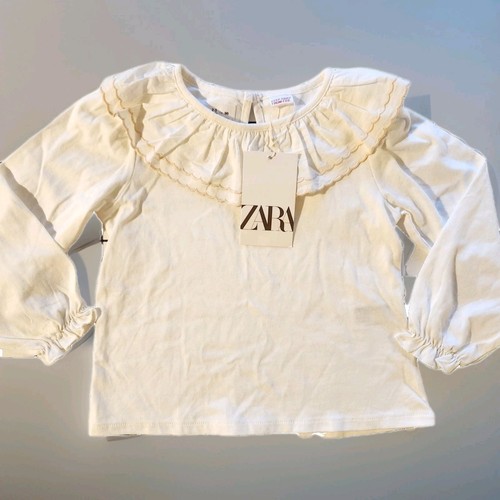 Zara collection white ruffled - white,