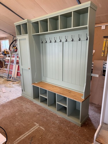 Solid pine handmade bootroom - pine,