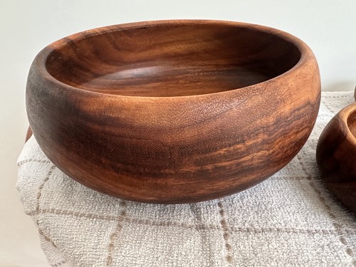 Vintage acacia wood hand - vintage,