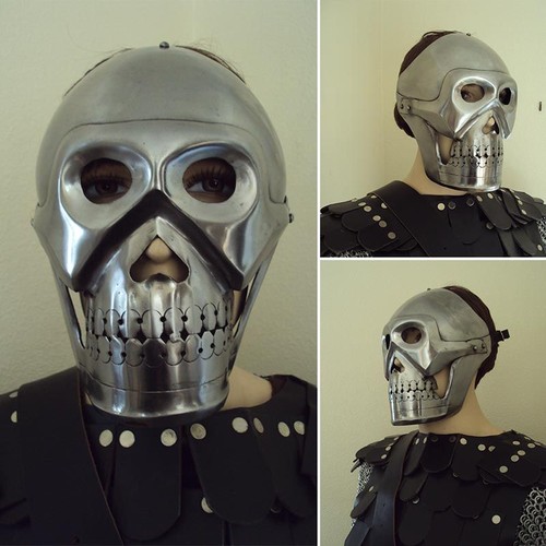 Medieval warrior skull face - warrior,