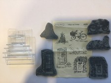 cardmaking Imagina Stamping Blocks acrylic x 5off, Used Plus Joanna Sheen Stamps