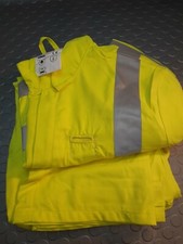 YELLOW HI VIS VIZ OVERALLS PROTEX COTTON 44 REG ALTERED TO ATTACH HARNESS