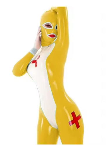 Womens yellow white - womens, latex
