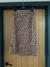 Coffee Coloured Print Skirt
