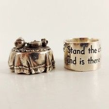 Silver Scenes Trinket Pot, Tea