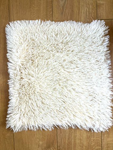 White faux fur - white,
