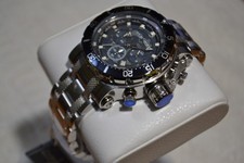 NEW 52mm CHASE DURER / INVICTA CHRONOGRAPH SILVER AND BLACK CDW-0184 WATCH