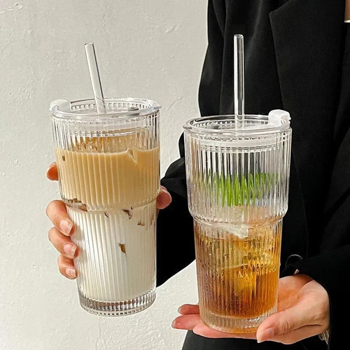 2pack 600ml stripe glass - 2pack,