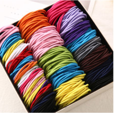 20 Girls 2mm Thin School Hair Bands Elastics Bobbles Bands Mini Small Bands 