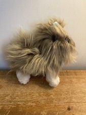 Tesco Fluffy Yorkshire Terrier Dog Blue Bows Soft Toy 8” Plush Yorkie 2006 VGC