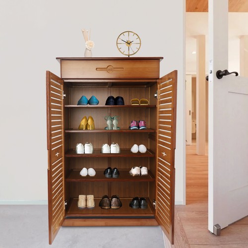 Retro tier bamboo shoe rack - retro, 5