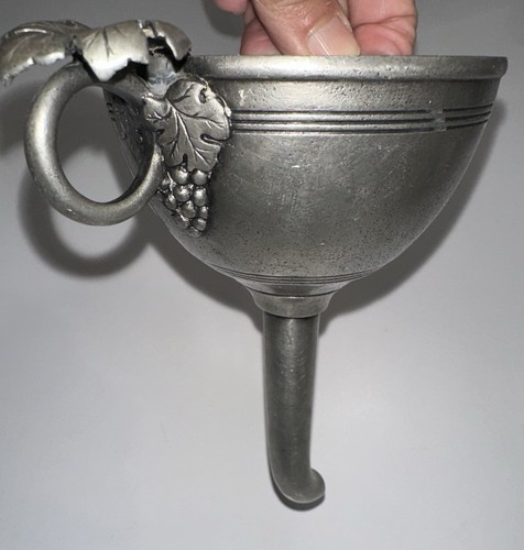 Wine decanting pewter funnel - pewter,