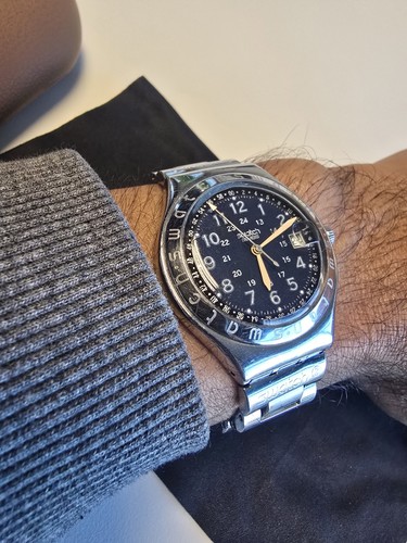 1990 swatch blue dial - dial, irony