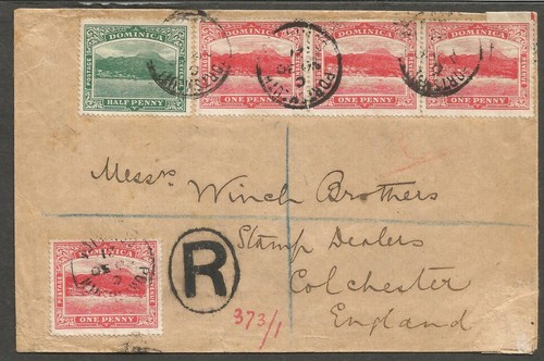 Dominica 1930 registered cover - 1930,