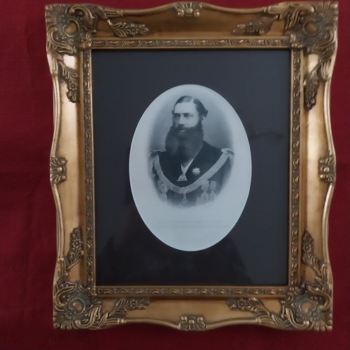 Antique framed masonic - framed,
