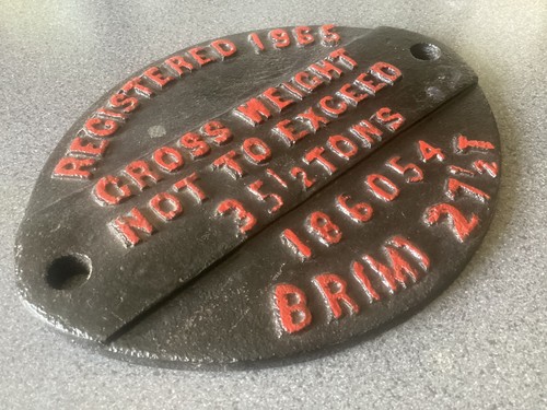 Railway plate registered - ~,